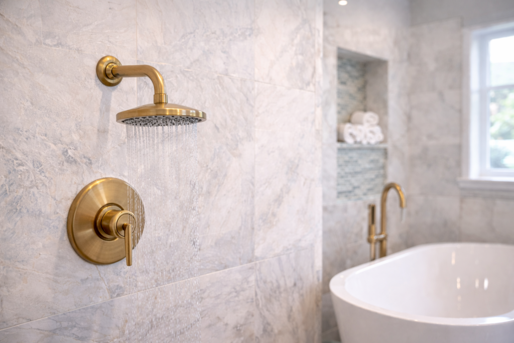 Modern upgraded plumbing fixtures in a luxury Lakewood Ranch Florida home